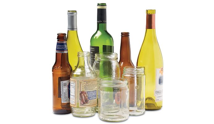 Glass bottles and jars