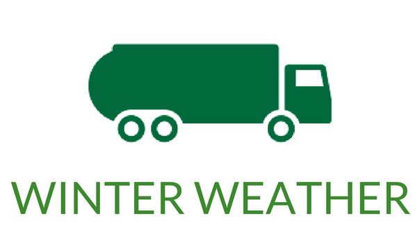 Winter Weather with garbage truck