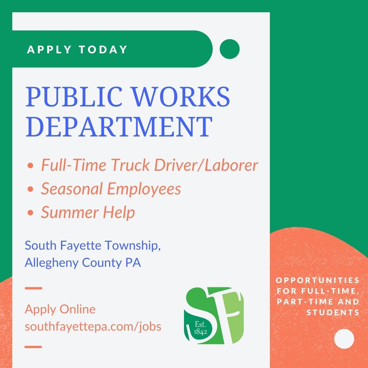 Public Works jobs available