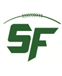 sf football logo - green SF with football line drawing