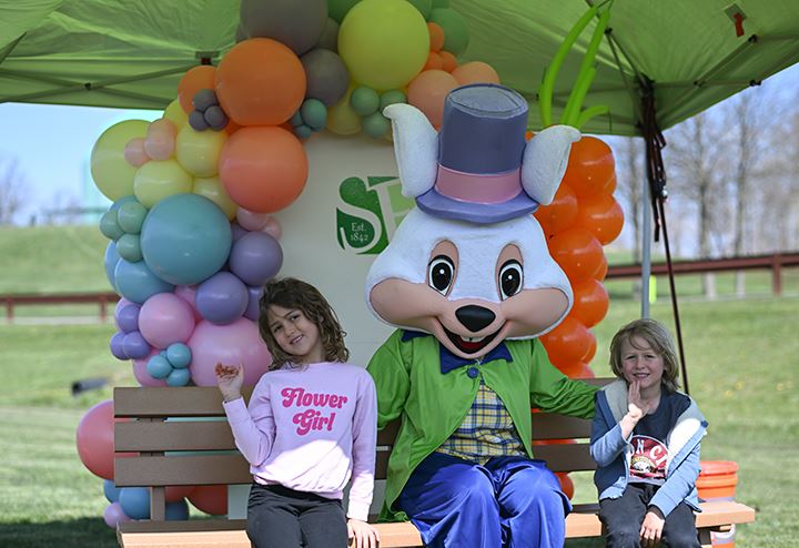 Children with Easter Bunny