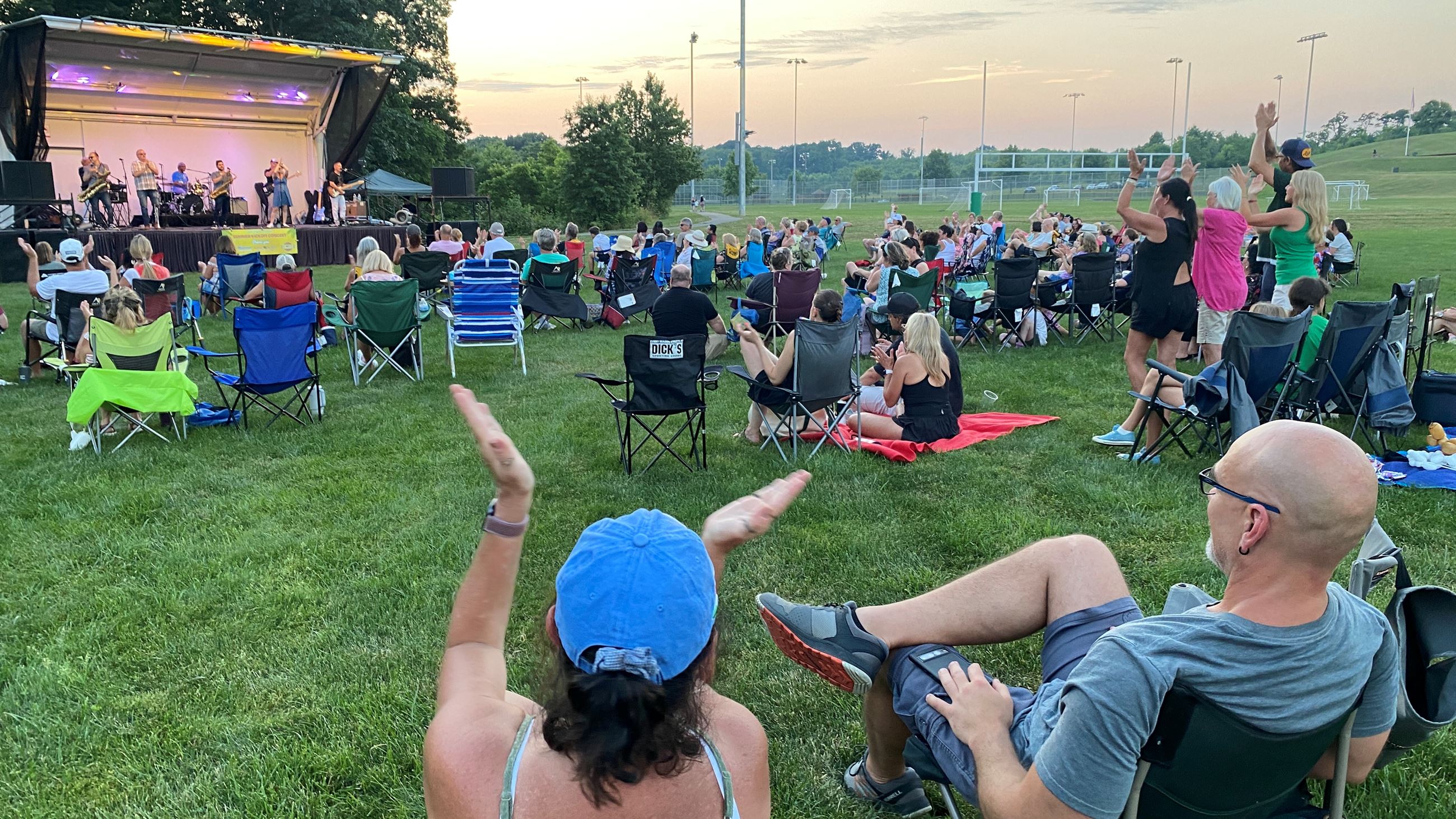 Stage with audience clapping