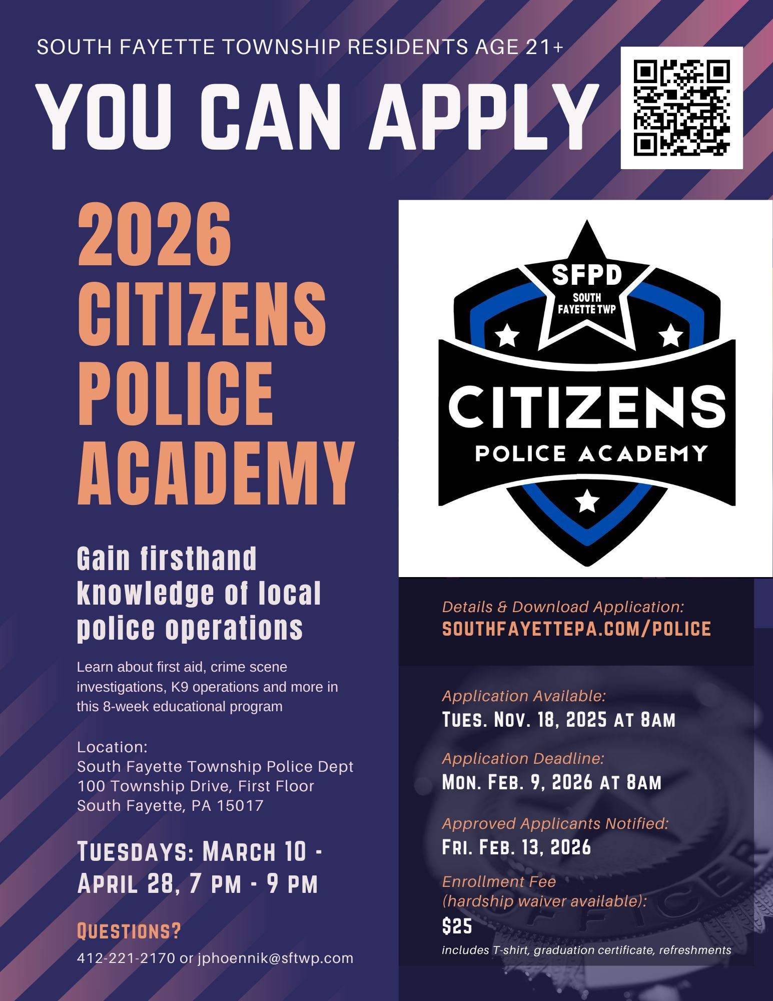 Citizens Police Academy Flyer 2026